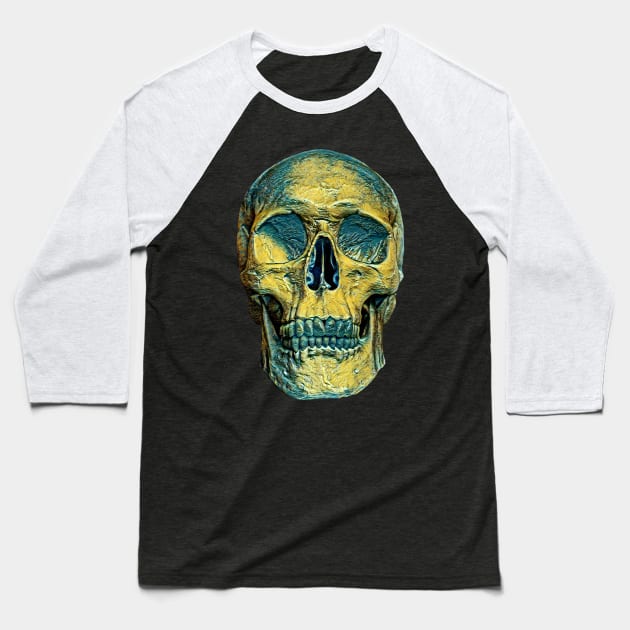 Surreal Skull Baseball T-Shirt by Revier